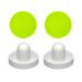 2 Commercial Hockey Fluorescent White Goalies with 2 Large Green Air Pucks