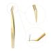 Golden tweezers for volume eyelashes extension precision tweezers made of curved pointed stainless steel-individual tweezers with false lash extensions and 3D-6D volume of Emeda Gold Volume Twezers