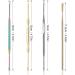 Stainless Steel Ear Cleaner Set - 4 Pcs Spiral Ear Picks for Earwax Removal - Assorted Colors - 12x0.5cm - 3 Sets - Buy Online on SooperMarket.com