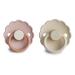 Frigg Daisy Latex Pacifier 2-Pack | BPA-Free Natural Rubber | Symmetrical Cherry Shape | Made in Denmark | Biscuit/Cream Size 1 (0-6 Months) - Buy Online on SooperMarket.com
