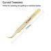 Ms. Queen Golden Curved Tweezers Set for 2D-6D Volume & Individual False Lashes - Precision Tweezers with PU Storage Case - Buy Online on SooperMarket.com