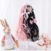 Lolita Wig 60CM Long Wavy Black Pink Ombre - Cute Heat Resistant Synthetic Hair + Wig Cap - Buy Online on SooperMarket.com