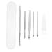 Lurrose 4 Sets Ear Pick Tool Ear Wax Tool Ear Pick Ear Wax Curette Tools Cleaning Scraper Ear Cleaners Earwax Removal Kit Ear Wax Removal Kit Ear Spoon Child Stainless Steel Set