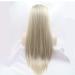 SHIYID Brown Blonde Long Silky Straight Synthetic Lace Front Wig - Heat Resistant Fiber for Women - Buy Online on SooperMarket.com