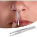 Nose Hair Tweezers Stainless Steel Round Tip Face Hair Remover Eyelash Eyebrow Tweezers Eyelash Tweezers - Buy Online on SooperMarket.com