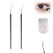 Angled Fan Shaped Eyelash Brush Eyelash Comb Separator Eyelash Comb Brush Mascara Fan Brush for Lashes Portable Folding Cosmetic Brushes Eyelash Separator Bent Applicators (2pcs Eyeliner Brush)