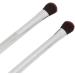 Slanted Eyebrow Brush Professional Double Ended Ergonomic Silver Portable 2pcs Eyeshadow Brush Makeup for Party - Buy Online on SooperMarket.com
