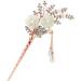 Minkissy 1PC Flower Pearl Hair Chopstick Alloy Hair Pin Chopsticks with Tassel Vintage Hair Stick for Girls Women - Buy Online on SooperMarket.com