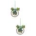 Abaodam 2pcs Shamrock Wooden Sign Hanging Front Door Wreaths Irish Party Wood St. Patrick's Day Pendants