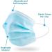 Buy 50 Pcs Disposable Blue Face Masks - 3-Ply Protective Comfortable & Breathable for Adults - Ideal for Dust & Daily Use - Buy Online on SooperMarket.com