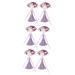 minkissy 3 Pairs Scalloped Tassel Hair Clip Toddler Hairpin Japanese-style Fabric Purple
