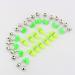 Zerone LED Twin Bells Fishing Alarm - 10 Pcs Night Fishing Accessory with Rod Clip Tip - Green Fish Bait Alert - Buy Online on SooperMarket.com
