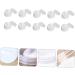 BELLIFFY 10 Pcs Transparent Powder Box Foundation Powder Case Loose Powder Holder Moisturizer Plastic White - Buy Online on SooperMarket.com