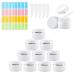 Zasiene Travel Cream Jar 12 Pieces 50 ml Travel Cream Jar Container 50 ml Container for Cream Empty Cream to Fill with Spatula and Label
