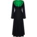 Bilqis Plus Size Green Gothic Medieval Witch Costume with Strappy Cloak Hoodies - XXL - Buy Online on SooperMarket.com