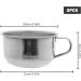 Premium Stainless Steel Shaving Bowl Set - 5pcs Large 4.3 Mug with Handle for Home & Barber Shop Use - Buy Online on SooperMarket.com
