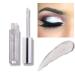 Weixinbuy 12 Colors Liquid Eyeshadow Glitter Metallic Eyeshadow Shining Shimmer Glitter Highly Pigmented Liquid Eyeliner Waterproof Long Lasting ((103#Ice))