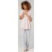 Happy Mama Maternity Nursing 3pcs Nightwear Set - Powder Pink & Grey Melange - Buy Online on SooperMarket.com