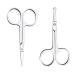 nuosen 2 pcs Facial Hair Scissors Set Stainless Steel Nose Scissors Beard Moustache Eyelash Eyebrow Trimmer for Men Women