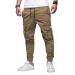 Elegancity Mens Cargo Trousers Casual Jogger Work Pants Regular Fit Drawstring Sweatpants Sports Bottoms with Pockets (38-46) 32 A-brown