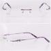 Ranara Replacement Glasses End Tips - Metal Brackets & Nose Bridge for Borderless 1-Hole Frames | Purple Spare Parts - Buy Online on SooperMarket.com