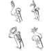 4 PCS Rhinestone Finger Tip Nail Rings - Adjustable Opening Nail Art Charms in Silver Women's Fashion - Buy Online on SooperMarket.com