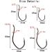 Big River Catfish Hooks: 40pcs Black Nickel 8/0 High Carbon Steel Fishing Hook Set - Buy Online on SooperMarket.com