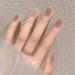 Diduikalor 24Pcs Press on Nails Short Nude Fake Nails Glue on Nails Full Cover Acrylic Nails Glossy Artificial Nails Stick on Nails for Women Girls MT-JZJ-JY-B329