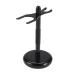 Shaving Brush Stand Zinc Alloy Holder Stable Well Balanced Moustache Razor Brush Base Drip Stand for Man (Black)