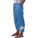 Gufesf Women's Cotton Linen Palazzo Pants Summer Wide Leg Long Trousers with Pockets Crop Pants for Women Dressy Casual Z2-blue Large