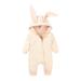 Kids Tales Newborn Baby Winter Warm Outfits Cute Rabbit Ear Hooded Zipper Romper 18-24 Months Apricot