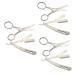 Angoily 6 Pcs Barber Shaving Tools Mustache Scissors Manual Shaver For Men Stainless Steel Straight Razor Yangjiang Manual