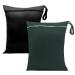 2Pcs Wet Bags 13x14 inch Wet Dry Bags Nappy Changing Bags Wet Laundry Bag Reusable Nappy Wet Bag Waterproof Dry Wet Bag Cloth Nappy Wet Bags Organiser Pouches for Babies Swimming Camping Travel Beach 2Pcs-30*35cm-black/green