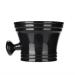 Black Plastic Shaving Bowl & Soap Dish - Men's Shaving Foam Cream Bowl for Effortless Grooming | International Shipping - Buy Online on SooperMarket.com