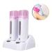Double Depilatory Heater & Wax Roller Set | Portable Roll-On Wax Warmer for Hair Removal | EU-Compatible for Men & Women - Buy Online on SooperMarket.com