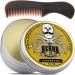 Moustache Wax and Beard Wax for Men with a Pocket-Sized Beard Comb - Promotes Facial Hair & Beard Growth with Moisture Resistant Feature | Made with Natural Ingredients | Lemongrass 15 ml Lemongrass + Comb