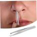 Nose Hair Tweezers Stainless Steel Round Tip Face Hair Remover Eyelash Eyebrow Tweezers Manicure Tackle - Buy Online on SooperMarket.com