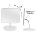 LFOYOU Table Vanity Mirror - White | Stand Included - Buy Online on SooperMarket.com