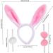 Rabbit Ears Headband Bunny Costume 3 Sets Rabbit Ears Headband and Tail Bow Tie for Adult Children Cosplay Christmas Carnival Party - Buy Online on SooperMarket.com