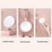 BLASHRD 10X Handheld Magnifier Double Sided Folding Makeup Mirror Portable Handheld Mirror with Adjustable Handle(Pink) - Buy Online on SooperMarket.com