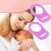 2 Pcs Silicone Dummy Clip Adapter Set for Button-Style Pacifiers - Purple - Buy Online on SooperMarket.com