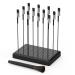 Painting Stand Base Holder and 12PCS Alligator Clip Sticks Set (with Durable Rubber Tips) Modeling Tools for Airbrush Spray  for Gundam Hobby Model Parts Assemble  for DIY Card Photo Memo  BC1201