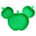 URONNFIT Baby Plates with Suction BPA Free Food Grade Silicone Suction Plates for Babies Self-Feeding Baby Plates for Toddlers Microwave and Dishwasher Safe Suction Plates for Toddlers (Green)