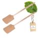 2x Hofmeister fly clapes beech wood & leather 47.5 cm from Europe with saying: hit rate 100% !!! practical mosquito racket for insect catching flap hit rate 100% 2
