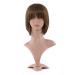 MapofBeauty natural designer short-length synthetic straight wigs-light brown
