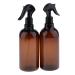 Sgersten 2 x 500 ml of empty amber spray bottle plastic 500 ml for essential oils cleaning products or aromatherapy brown and black
