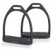 Equinate Stirrups Midway 10cm Black Matt - With anti-slip rubber tread - For adults and children - 2 pieces
