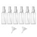 Spray bottle small 6 x 50 ml refillable portable plastic atomizer with funnel for air travel or outdoor sports