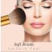 Fluffy Kabuki Makeup Brush - Large Soft Face Powder Foundation & Blush Brush Black+Brown 103 | Perfect for Blending - Shop Internationally - Buy Online on SooperMarket.com