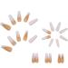 French Tips Rhinestone Gradient Press-on Nails by RUNRAYAY - Full Cover Coffin Shape Fake Nails for Women - Acrylic Stick-on Nail Set for Spring/Summer - Buy Online on SooperMarket.com